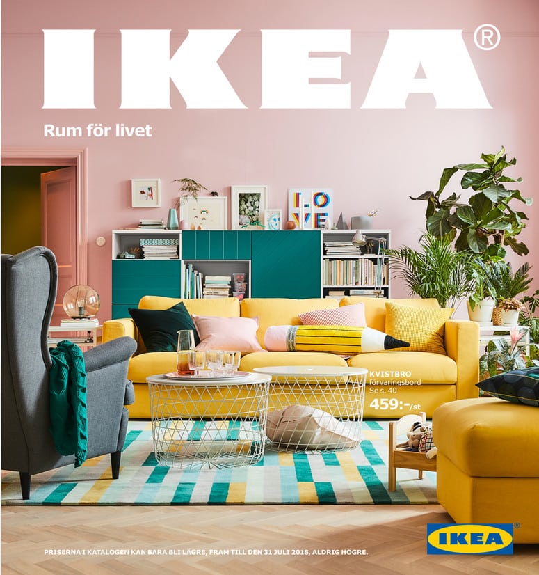 An image of the cover of a vintage Ikea catalog. All of the catalogs are now archived online.